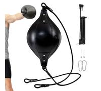 Double End Bag, Boxing Double End Bag, Flexible Punching Ball, 10 inches Elastic PU Leather Punching Bags for Gym Fitness, Durable Training Equipment with Adjustable Straps, Core Coordination