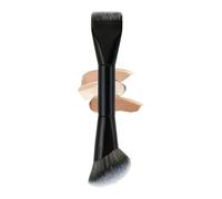 Double-Ended Foundation Brush, Bronzer, Adorable Face Sculpting Makeup Brushes, Soft Synthetic Bristles Makeup Tool for Powder, Cream, Concealer and Travel Use, Liquid, Black
