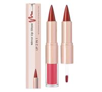 Double-Ended Lip Makeup - 2-in-1 Lip Liner and Plumping, Gloss for Women Ladies Brides Beauty Lovers Wedding Parties Daily Routine Special Events Date Night Travel Cosmetic Beauty Accessory