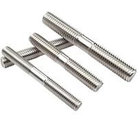 Double Ended Stud Screws Threaded Rod,1-10pcs 304 A2 Stainless Steel End Thread M4 M5 M6 M8 Bolts Screw Tooth Stick Srod Bolt Headless(M8x80 2pcs)