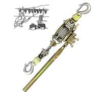 Double engrenage, 2 crochets de câble en acier, outil à cliquet manuel, treuil extracteur de câble robuste pour voiture, palan à câble, équipement de levage de charge