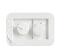 Double entrée d'eau pour camping-car - Port de remplissage par gravité avec soupape de décharge de pression et clapet anti-retour pour caravane - Système de réservoir Fresh - Blanc