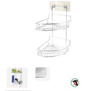 Double Étagère Angulaire Murale Adhésive Organisateur De Rangement 03490