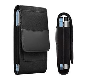 Double étui de téléphone Portable pour Homme, Pochette de Ceinture adaptée pour iPhone 17/16/15/14/13/12/Pro/Max, Samsung Galaxy S25 Ultra S24, avec Porte-Cartes, Pochette pour téléphone Portable