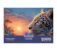 Double Exposure of The Jaguar 1000 Pièces Carton Premium Puzzle À Faire Soi-même African Wildlife Stimulant Et Éducatif Jouet d'anniversaire Puzzles pour Adultes Et Enfants 52x38cm/1000pcs