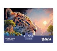 Double Exposure of The Jaguar 1000 Pièces Carton Premium Puzzle De Qualité Supérieure African Wildlife Stimulant Et Éducatif Jeu Créatif Puzzles pour Adultes Et Enfants 52x38cm/1000pcs
