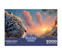 Double Exposure of The Jaguar 1000 Pièces Papier Écologique Résistant Puzzle De Qualité Supérieure African Wildlife Extrêmement Difficile Jouet D'anniversaire Puzzles Pour Adultes Et Enfants 38x26cm/1