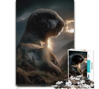 Double Exposure Prairie Dog Landscape Puzzle 1000pcs (52x38cm) Adulte | Choisissez ce loisir calme pour adultes les dimanches au calme, pour un défi satisfaisant.