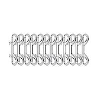 Double Extrémité Boulon Snaps Mousqueton à boulon robuste Double extrémité, boucle d'escalade multifonctionnelle, crochet de panier suspendu jardin, outil rangement domicile 1/10 pièces(80mm,5Pcs)