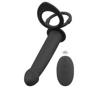 Black Velvets Double F - gode anal ajustable (noir)