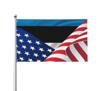 Double face Drapeau de jardin Drapeau de ns et de l'Amérique Résistant aux intempéries Bannière décorative 3x5 Ft pour balcon,dortoirs,patio