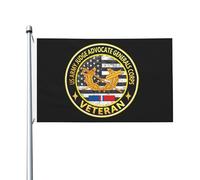 Double face Drapeau thématique Armée américaine US Army Judge Advocate General Corps Kos Veteran Flag Résistant aux intempéries Drapeau saisonnier 3x5 Ft pour jardin,chambres,patio