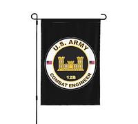 Double face Drapeau thématique US Army Mos 12b ingénieur de combat décoratif Drapeau saisonnier 3x5 Ft pour dortoirs,Décoration extérieure,Décoration intérieure