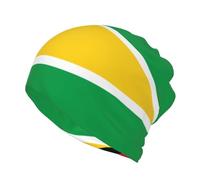 Double Face Guyane Drapeau Complet Multifonction Bonnet Sport Cache Col Echarpe Double Couche Haute Elasticite Bandeau Magique Spiral Dessus Ouvert Multi Usages Anti Vent UV Protection Sport