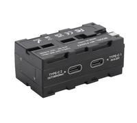 Double Face pour L'Adaptateur de Batterie Factuble NP F, Adaptateur de Batterie Factuble Double Face avec Affichage Numérique, Port de Type C, adapté à la Transmission Vidéo