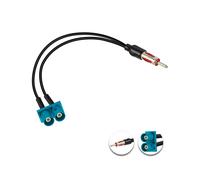 Double Fakra Z Cable Double Fakra Z Male to DIN Male Adapter Cable 12 Inch/30 cm Fakra DIN Plug Pigtail Fakra RG174 Cable for FM/AM Radio Antenna