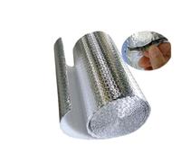 double feuille de réflexion thermique en bulle d'a Double Layer Aluminium Foil Bubble Thermal Insulation Roll Self Adhesive Multiple Sizes(1x1m)