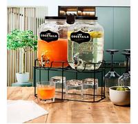 Double fontaine à boisson - COOK CONCEPT - Bistrot - 2x4 L - Transparent - Support métallique