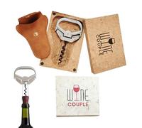 Double fourchette à vin - ouvre-bouteille professionnel, design rétro robuste, retrait sûr des vieux bouchons de, poignée pratique, structure en acier inoxydable Amoureux du vin,