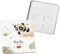 Double Frame Photo, Cadre Personnalisé, Empreinte Main Pied Bebe, Kit Cadre Bebe Argile, Kit Empreinte, Testé Dermatologiquement, Cadeau Naissance, Kit Tout-En-Un, Tiny Creations, White