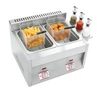 Double friteuse en acier inoxydable de 6 l