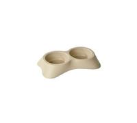 Double gamelle en plastique - 500ml - Beige - L 35 x l 20 x H 6 cm