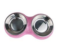 Double gamelle pour chat, bol pour chien en acier inoxydable, antidérapant, double gamelle surélevée résistante à la rouille pour petits chats, chiens