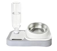 Double Gamelle pour Chien et Chat, avec Distributeur d'eau Automatique, Bol Amovible en Acier Inoxydable, Gamelle à Alimentation Lente pour Petits Chiens et Chats, Chaton, Lapin