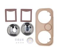 Double gamelle surélevée avec design incliné et clochette, bol surélevé amovible pour chien et chat, base antidérapante pour une position confortable de manger