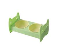 Double gamelle surélevée pour nourriture et eau avec support en plastique anti-vomissement pour petits chiens et chats avec support anti-vomi