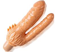 Double gode 21cm ⌀3.6/2.3cm en ABS TPR Sex Toys Anals et Vaginal Gode Realiste Anal Puissance godemichets Réglable dildo Étanche Gode Femme Sex Toýs Femme toýs vibrant double FOPS D40