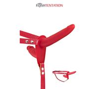 Double gode ceinture rouge - Fetish Tentation