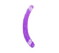 Double Gode Pour Couple Réalité Gode 37.5cm Silicone Souple de de Long avec Base a Ventouse,Massage en Silicone de Grande Taille