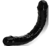 Double gode réaliste 30cm ⌀3,5cm noir flexible TPE sextoy femme homme gode anal épais souple grand gode XL jouet sexuel stimulation profonde pénétration intense dildo long pour solo, couple FOPS D15-5