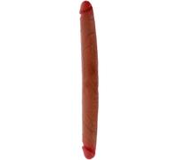 Double gode réaliste en silicone - 40 cm x 4 cm ø - avec prépuce mobile
