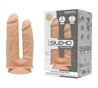 Double gode ventouse réaliste chair