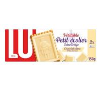 Double gourmandise biscuit et chocolat blanc avec LU Petit Ecolier, format pratique de 150 g pour les pauses réconfortantes - Lot de 4