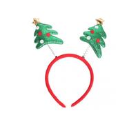 (Double Green Tree Style)Xmas Headband Kids Girls Headbands For Christmas Party Festive Holiday Hair Accessories For Women