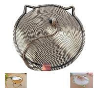 Double griffoir pour chats d'intérieur, grand griffoir en corde de coton naturel avec jouet, durable et confortable, modèle carte noire, taille L