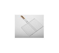 AC-Déco Double grille barbecue rectangulaire - 30 x 40 cm - Métal chromé Silver