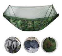 Double Hamac De Camping En Plein Air,Avec Moustiquaire Et Bâche De Pluie,Parachute Léger,Pour Voyage Et Randonnée,260x140cm #A