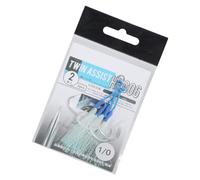 Double Hameçons D'assistance À La Pêche Verticaux en Eau Salée avec Teasers À Lente Leurres De Pêche Paquet 2 Leurres Mer