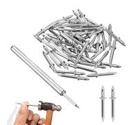 Double-Head Skirting Thread Seamless Nail for Wood Trim, Skirting Boards & Baseboards - Traceless Installation Nails with Sleeve Tool, Heavy-Duty Concealed Fasteners (100PCS)