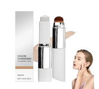 Double-Headed Lightweight Foundation Stick, 2 in 1 Dual Ended Eraser Foundation Stick, Hydrating Lightweight Cover Cream With Brush, for All Skin Types (Natural)