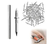 Double Headed Skirting Thread Seamless Nail Non Marking, Double Head Nails Doubles Side Nails,Traceless Invisible Screws Seamless Solid Wood Baseboard (100pcs)