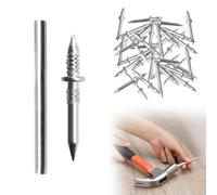 Double Headed Skirting Thread Seamless Nail Non Marking, Double Head Nails Doubles Side Nails,Traceless Invisible Screws Seamless Solid Wood Baseboard (50pcs)