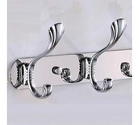 Double hook Acier Inoxydable Antique Porte-Manteau Murale 4/5/6/7/8 Crochets Industriel patère à Toute épreuve Cintre en métal Vintage Mural Vestiaire (Argent, tonnelier, Or)