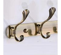 Double hook Porte-Manteau Murale Acier Inoxydable Antique4/5/6/7/8 Crochets Industriel patère à Toute épreuve Cintre en métal Vintage Mural Vestiaire (Argent, tonnelier, Or)
