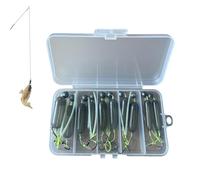 Double Hook Reverse Bottom Rig - Accessoires pour canne à pêche au sandre et au bar, lot de 5 hameçons pour poisson-chat, perche, poisson plat et truite - Pêche pour flet