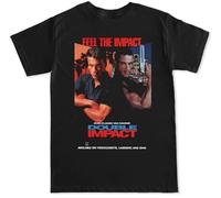 Double Impact Van Damme 1990S 90S Movie Funny Retro Film Mens T Shirt Black M